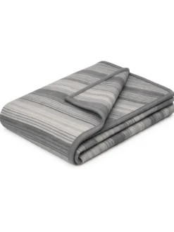 Cotton Home Wohndecke Lines in grau