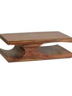 Couchtisch BOHA Massiv-Holz 118 cm breit Wohnzimmer-Tisch in Massivholz