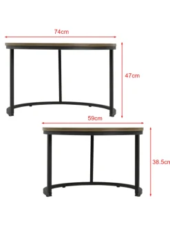 Couchtisch Christchurch in Braun (H)47cm (B)74cm (L)74cm