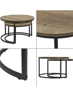 Couchtisch Christchurch in Braun (H)47cm (B)74cm (L)74cm