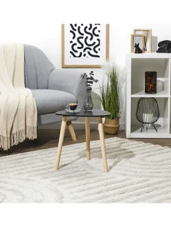 Couchtisch in Schwarz/ Hellbraun - (B)38,5 x (H)40 cm