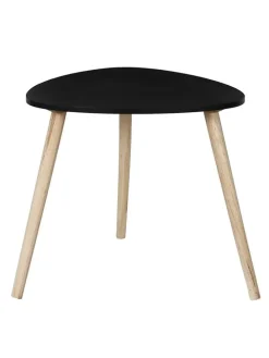 Couchtisch in Schwarz/ Hellbraun - (B)48 x (H)46 cm