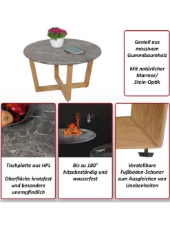 Couchtisch M61 Laminat Melamin Ø80cm