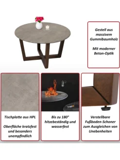 Couchtisch MCW-M61 Laminat Melamin Ø80cm