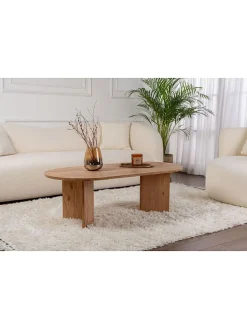 Couchtisch ''Sable'' in Hellbraun - (B)119 x (H)39,8 x (T)60 cm