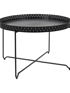 Couchtisch "Seville" in Schwarz - (H)48 x Ø 78 cm
