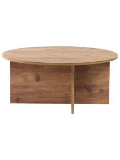 Couchtisch "Soleil" in Hellbraun - (H)40 x Ø 90 cm