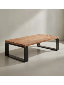 Couchtisch WL5.650 115x35x60 cm Massiv Holz Sofatisch mit