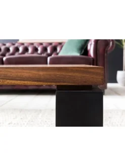 Couchtisch WL5.650 115x35x60 cm Massiv Holz Sofatisch mit