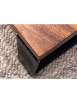 Couchtisch WL5.650 115x35x60 cm Massiv Holz Sofatisch mit