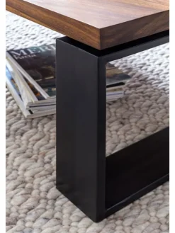 Couchtisch WL5.650 115x35x60 cm Massiv Holz Sofatisch mit