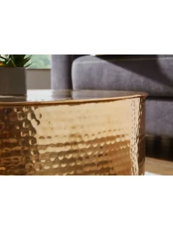 Couchtisch 75x31x75 cm Aluminium Beistelltisch Orientalisch