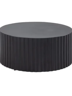 Couchtisch 67x67x31 cm Metall Sofatisch Rund, Design