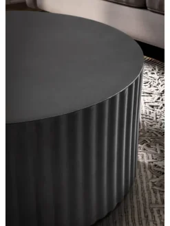 Couchtisch 67x67x31 cm Metall Sofatisch Rund, Design