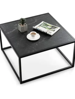 Couchtisch 70x70x40cm in Schwarz