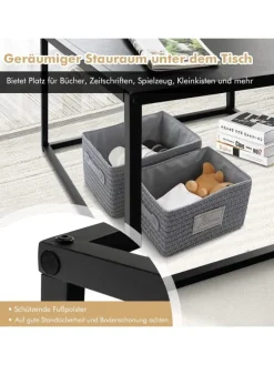 Couchtisch 70x70x40cm in Schwarz