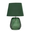 Crystal Velours Tischleuchte max40W E14 Grün 230V Glas/Stoff