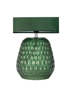 Crystal Velours Tischleuchte max40W E14 Grün 230V Glas/Stoff