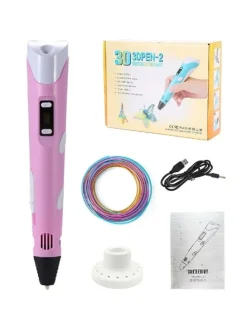 3D Drucker Stift Set Rosa für Kinder Erwachsene mit 3 Farben 1.75mm