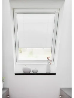 Dachfensterrollo in Weiß
