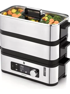 Dampfgarer "KüchenMinis" in Silber/ Schwarz