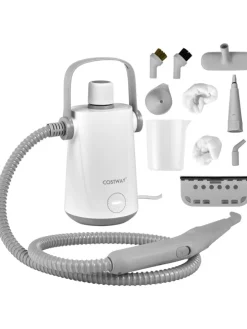 Dampfreiniger 1000W inkl. 10 Zubehör in Grau