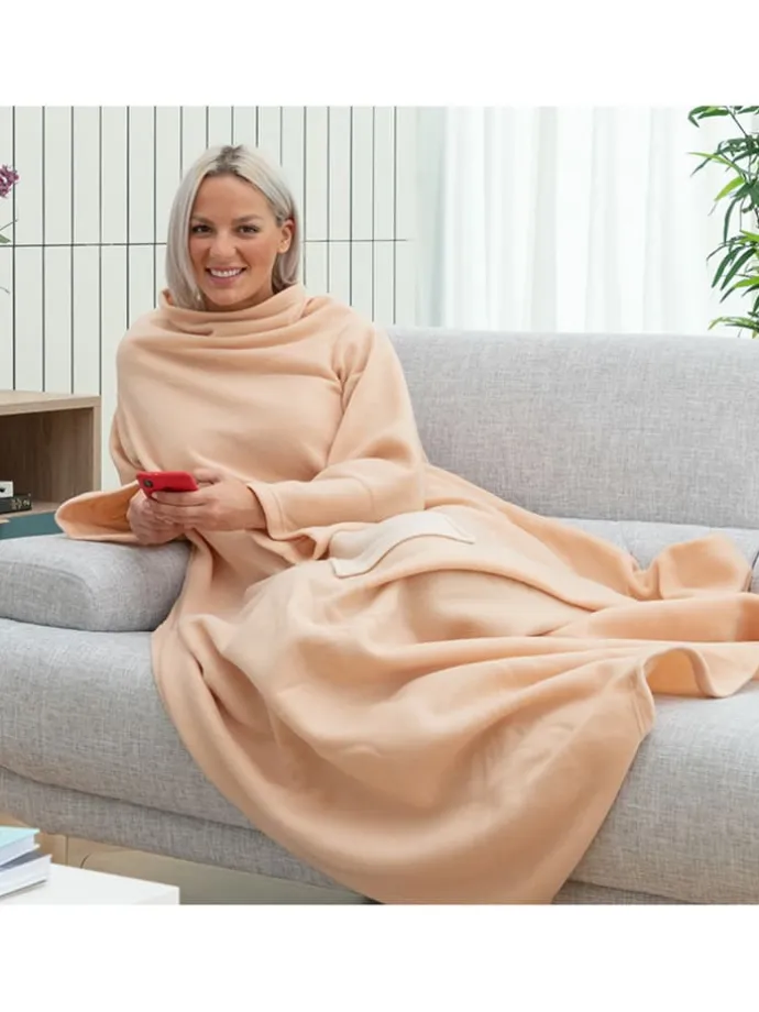 Decke in Beige - (L)170 x (B)130 cm