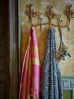 Decke ISNEL Pink Gelb Gestreift 160x130 cm