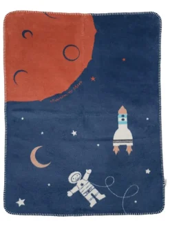 Decke "Mila - Mars" in Dunkelblau