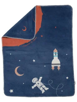 Decke "Mila - Mars" in Dunkelblau