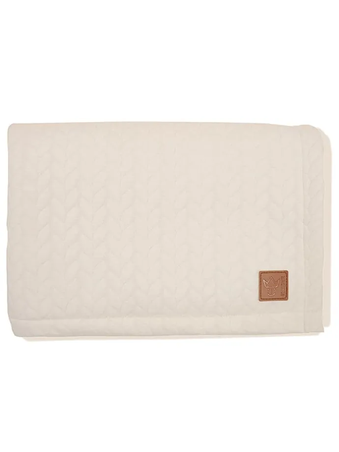 Decke "Quilly" in Creme - (L)100 x (B)75 cm