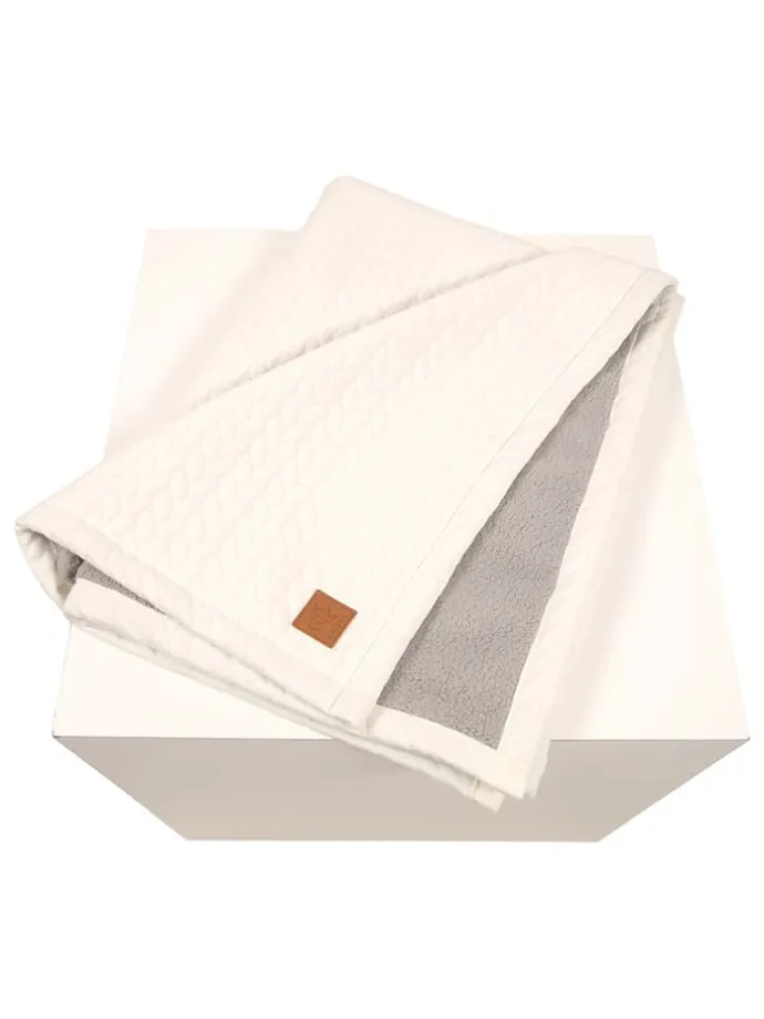 Decke "Quilly" in Creme - (L)100 x (B)75 cm