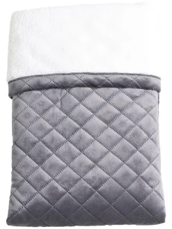 Decke "Velvet" in Grau - (L)100 x (B)75 cm