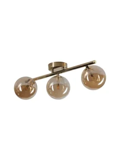 Deckenlampe (B)23 x (L)47 x (H)17 cm in Gold Bernstein