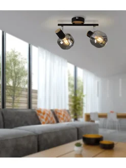 Deckenleuchte "Fumoso" in Grau - (B)31 cm