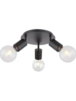 Deckenleuchte in Schwarz - (H)16 x Ø 28 cm