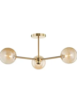 Deckenleuchte KJUL 3-flammig in Gold