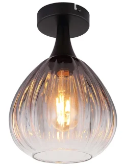 Deckenleuchte ''Olsen'' in Schwarz - (H)27,5 x Ø 20 cm