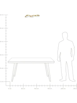 Deckenleuchten LUGA in Gold - (W) 54 x (H) 3 x (L) 20 cm