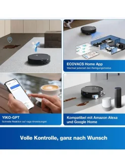 DEEBOT X8 OMNI BLACK EU Saugroboter in Schwarz