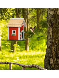Deko Vogelhaus in Bunt - (B)18,5 x (H)25 x (T)18,5 cm