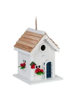 Deko Vogelhaus in Bunt - (B)18 x (H)23,5 x (T)18 cm