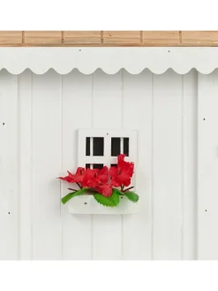 Deko Vogelhaus in Bunt - (B)18 x (H)23,5 x (T)18 cm