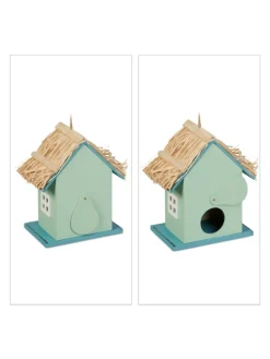 Deko Vogelhaus in Bunt - (B)19 x (H)24,5 x (T)13,5 cm