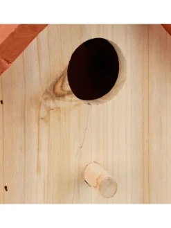 Deko Vogelhaus in Natur/ Orange