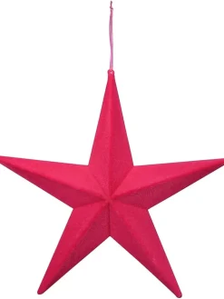 Dekoanhänger "Stern" in Pink - Ø 31 cm