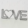 Dekoaufsteller "Love" in Schwarz - (H)10,5 cm