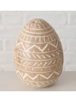 Dekoaufsteller "Telur" in Beige - (H)10 x Ø 7 cm