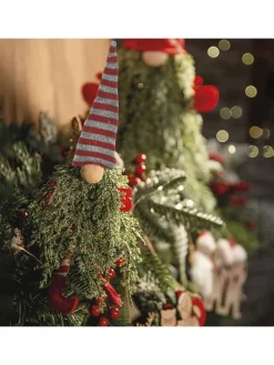 Dekofigur ''Christmas Gnome'' in Grün/ Rot - (L)38 cm