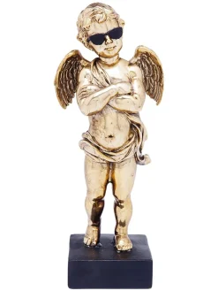 Dekofigur "Cool Angel" in Gold - (H)29 cm
